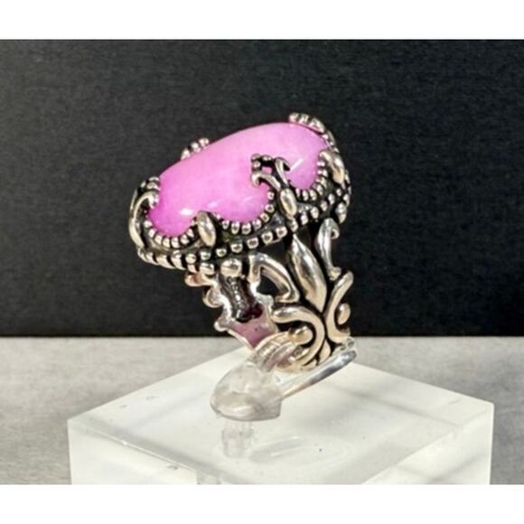 Carolyn Pollack Sterling Silver Oval Charoite Ring Size 7 - Picture 8 of 8